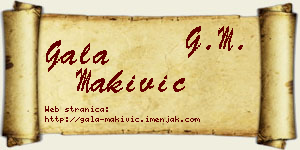 Gala Makivić vizit kartica